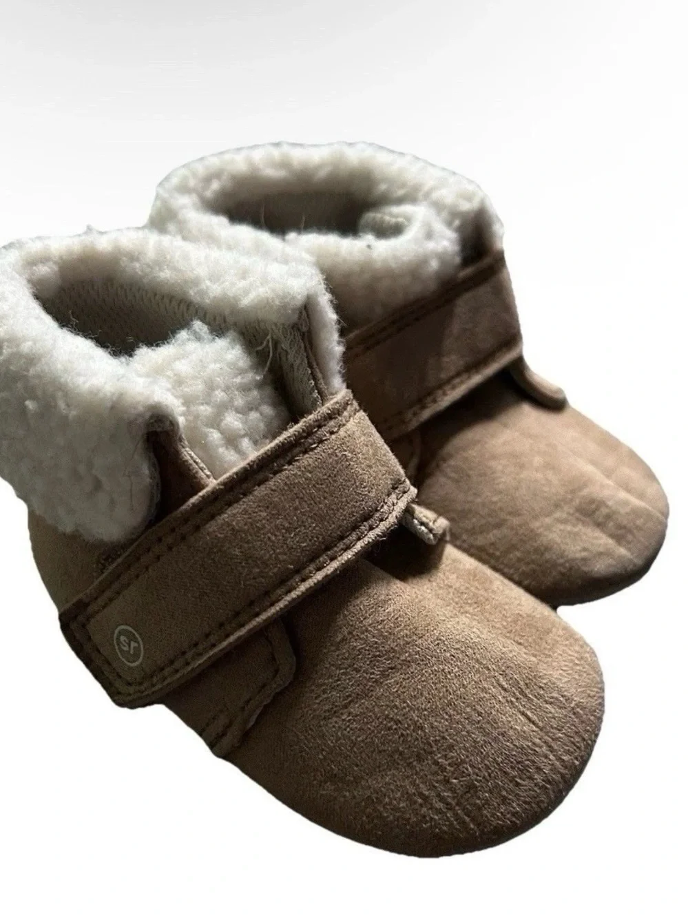 Baby Girl Stride Rite Suede Slip On Booties Size 6-12 Months